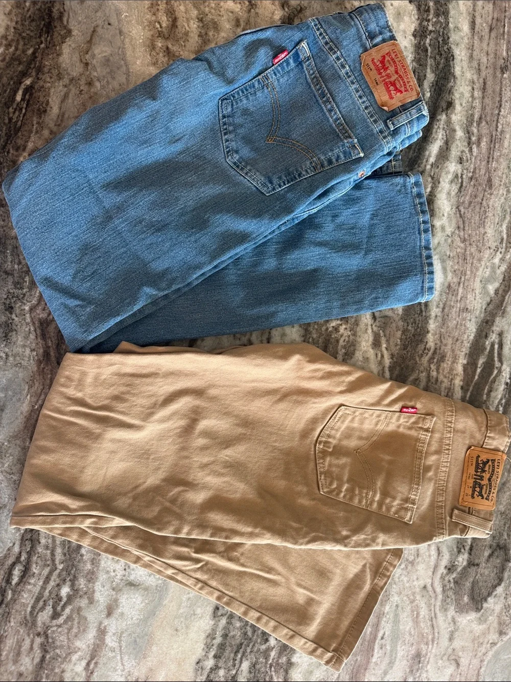 Levi's Blue Denim & Khaki Relaxed jeans